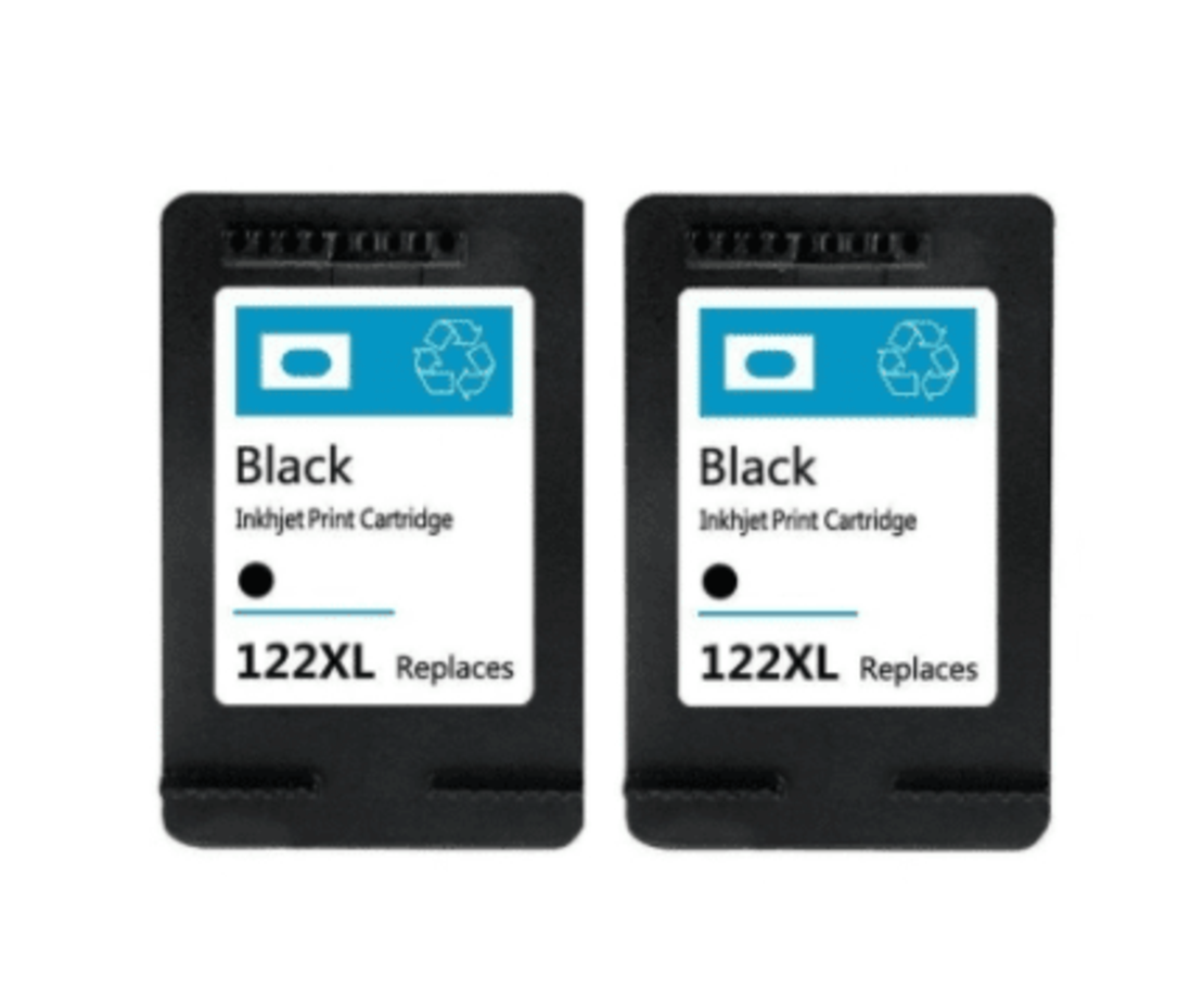 2 ראשי דיו תואמים שחורים HP 122XL