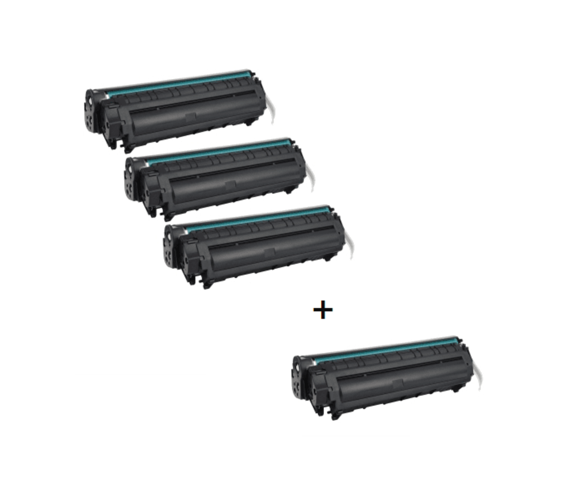 3 טונרים תואמים 12A+ טונר 12A נוסף חינם