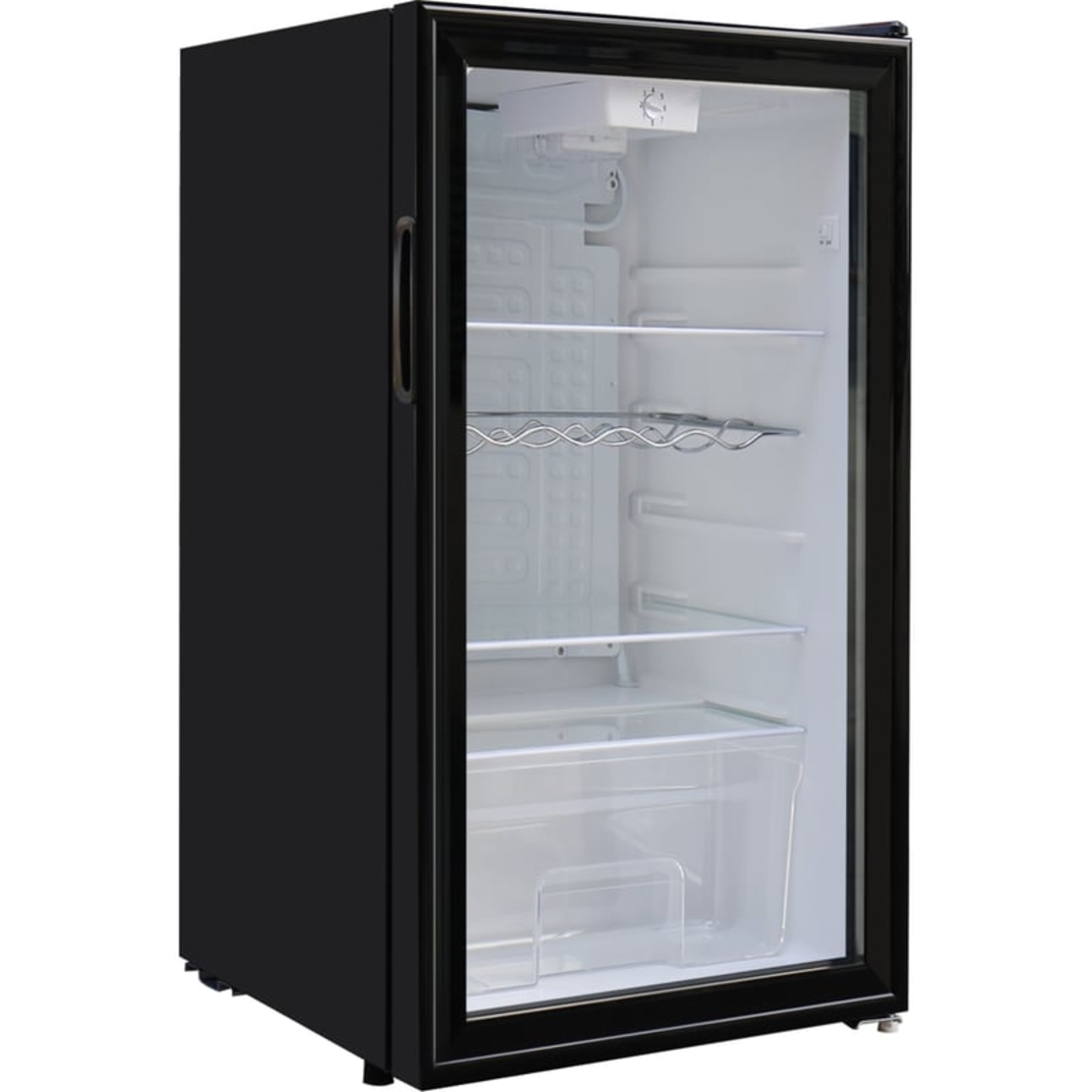 מקרר משרדי עם דלת ויטרינה שקופה 93 ליטר Electra EL9200G - צבע שחור