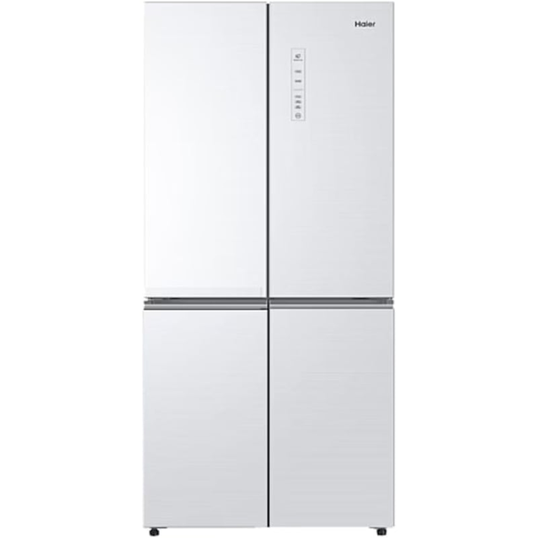 מקרר 4 דלתות מקפיא תחתון 640 ליטר Haier HRF-7100FW Inverter באישור משמרת השבת - גימור זכוכית לבנה
