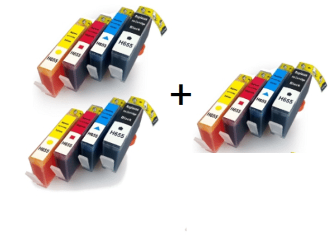 קנה 2 סטים תואמים hp 655 וקבל סט שלישי חינם