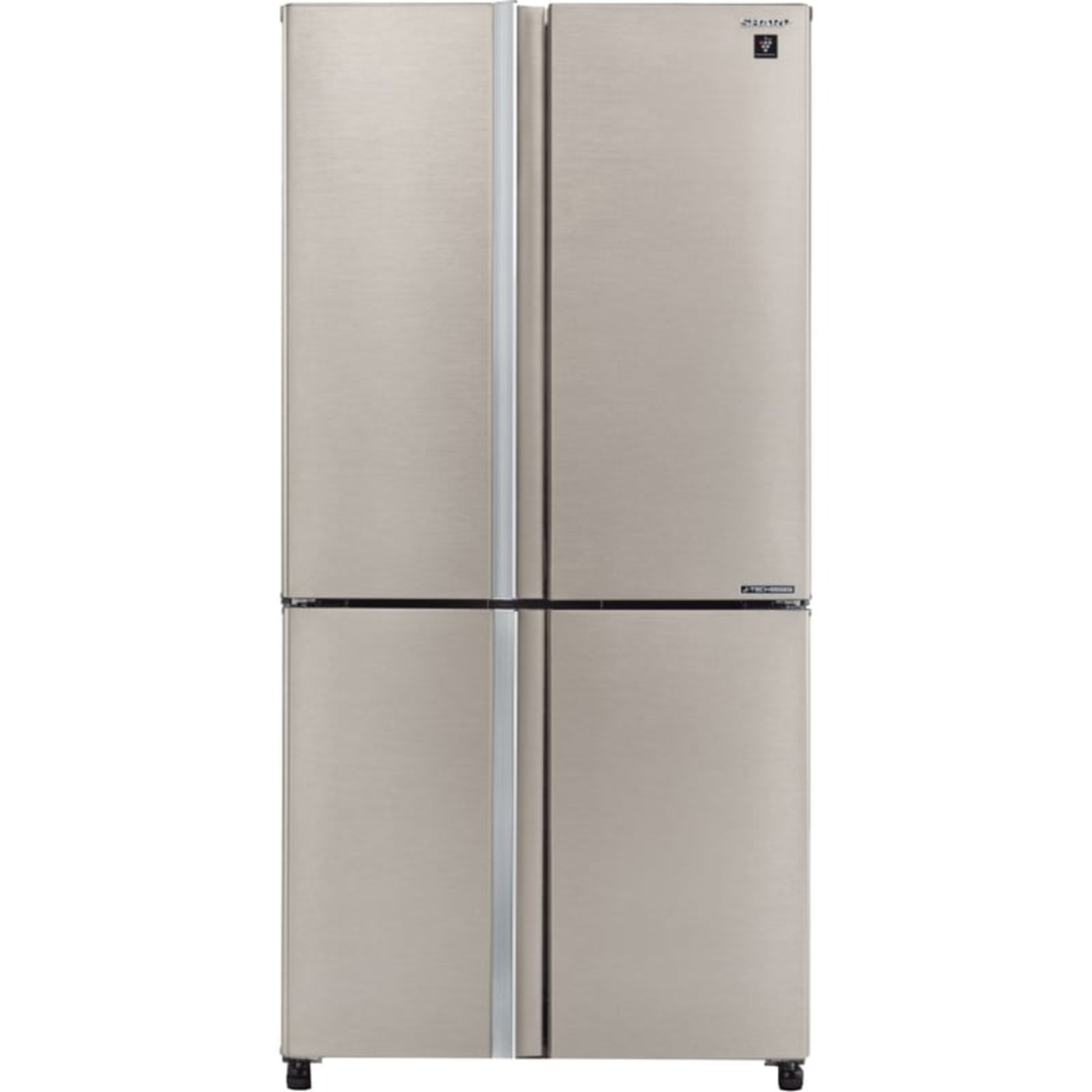מקרר 4 דלתות מקפיא תחתון 572 ליטר נטו Sharp SJ-8950 עם התקן שבת מובנה - גימור נירוסטה