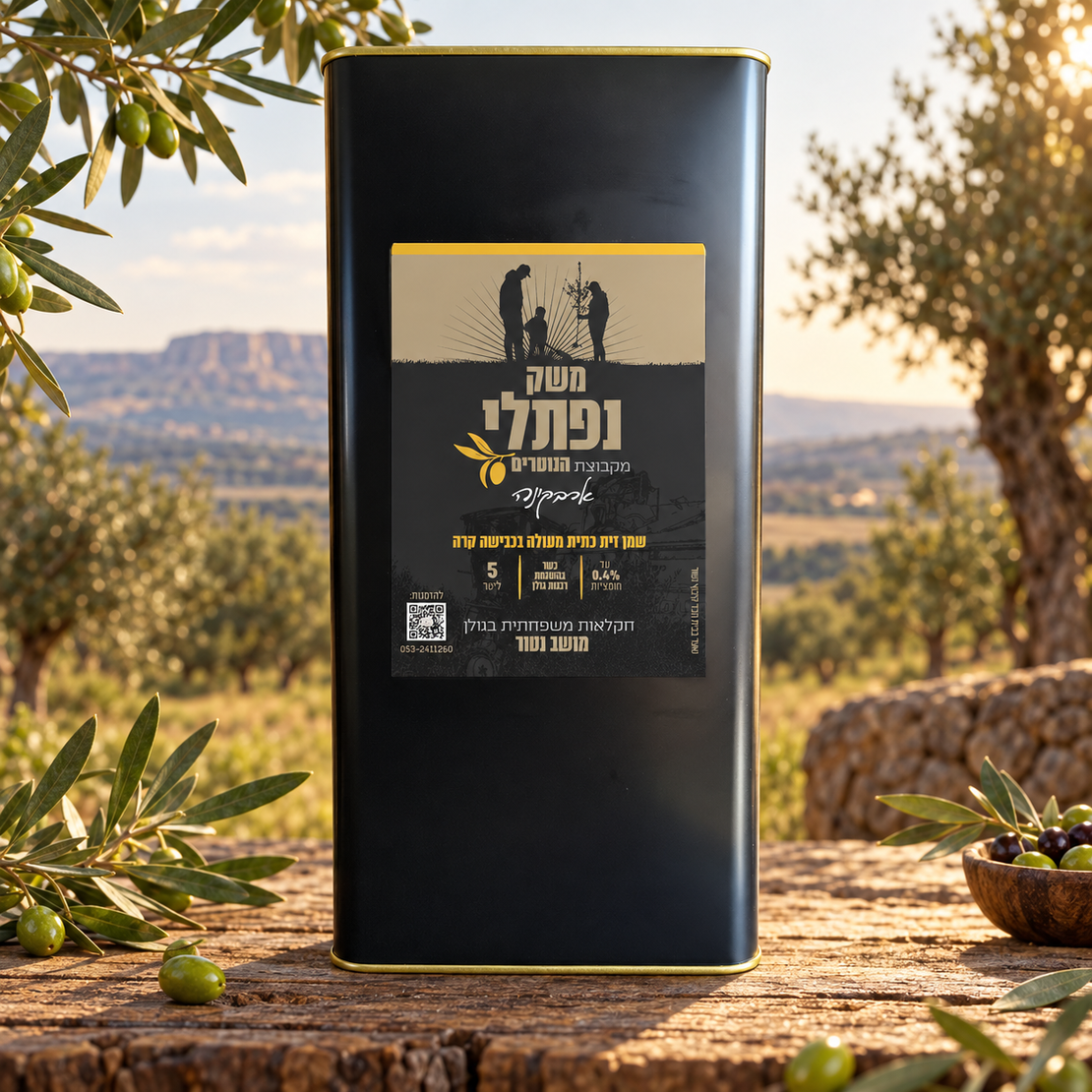 שמן זית כתית מעולה ארבקינה 5 ליטר בפח