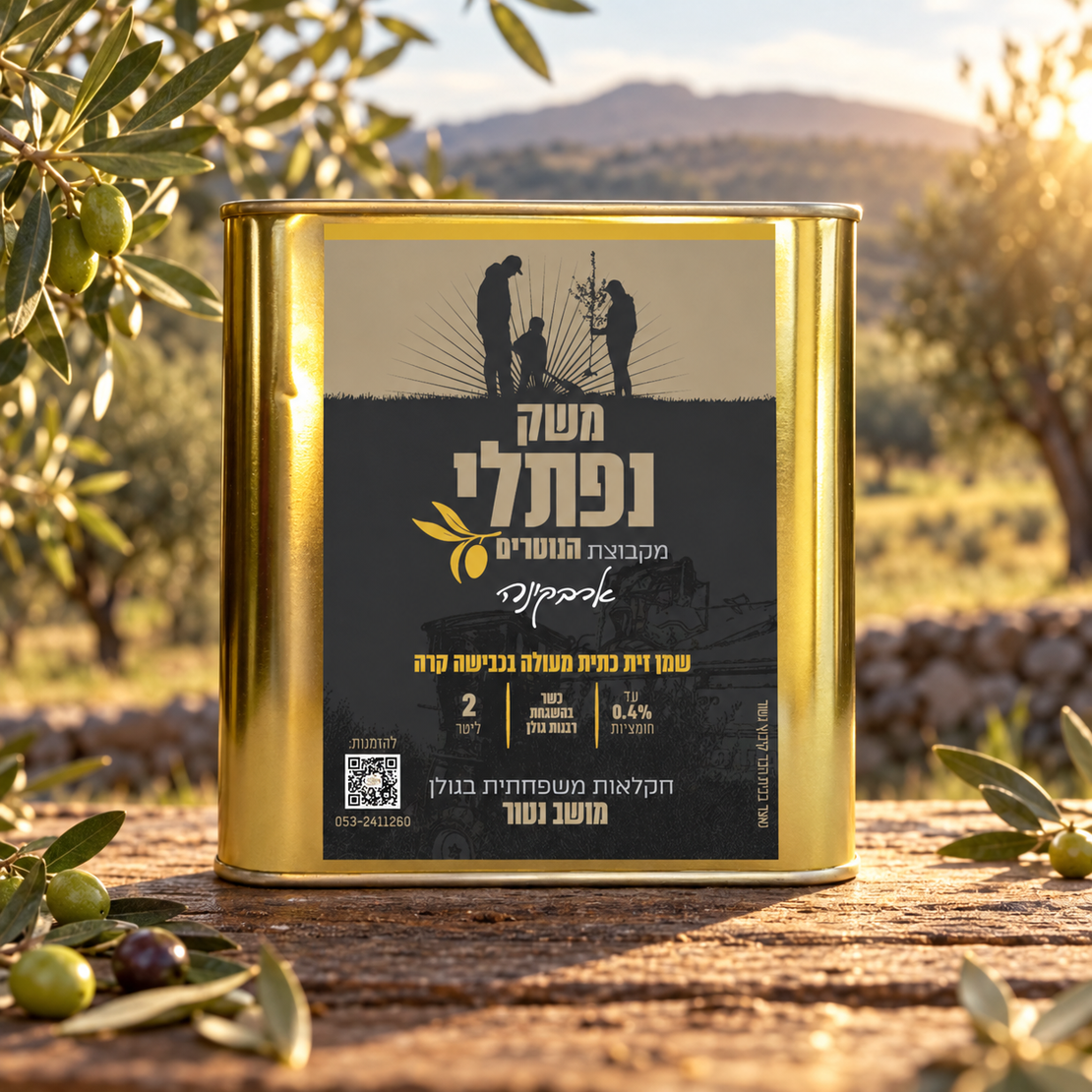 שמן זית כתית מעולה ארבקינה 2 ליטר בפח