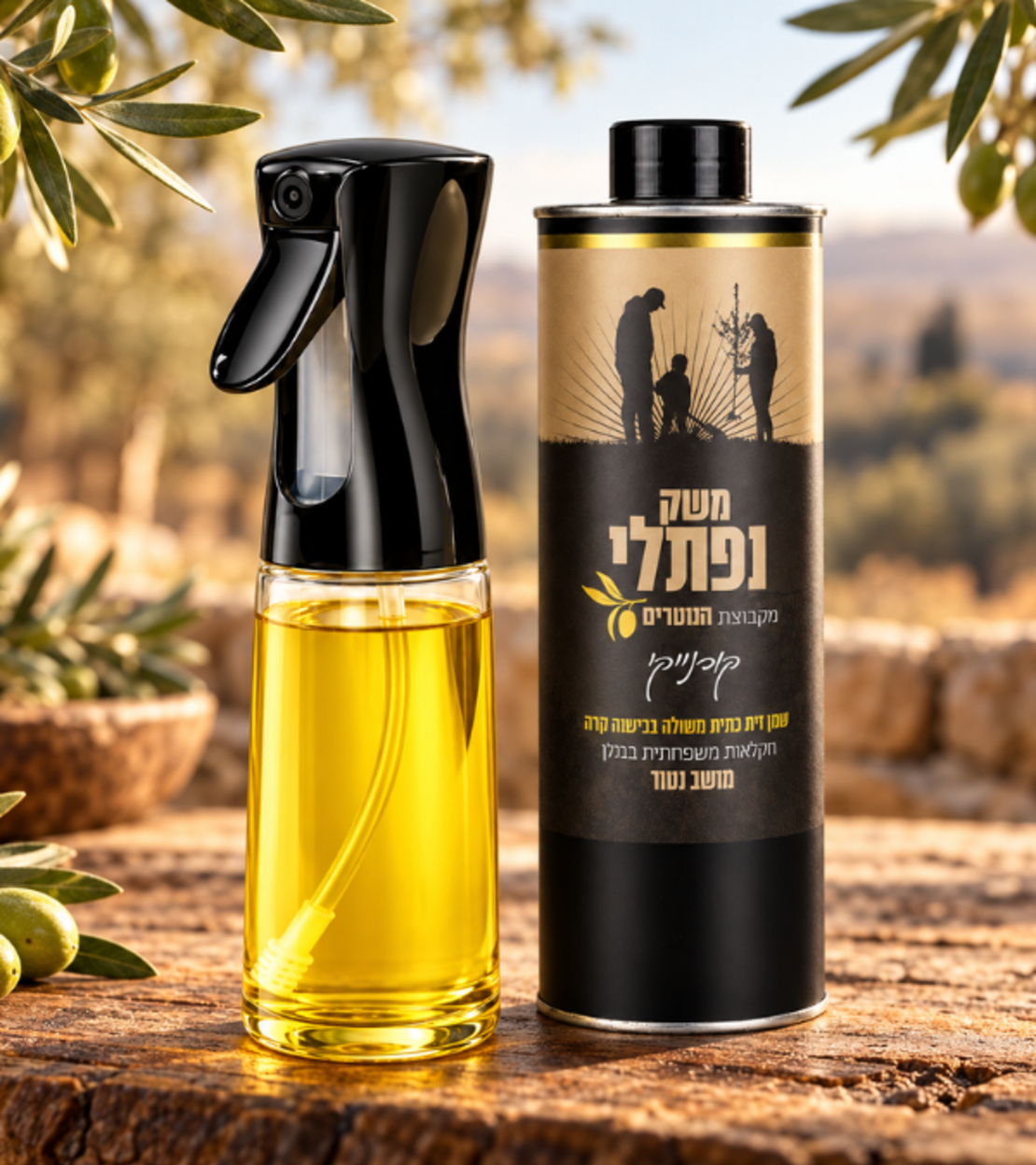 מרסס שמן מקצועי 300 מ״ל - שחור/לבן