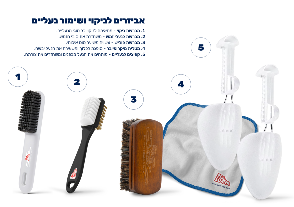 ערכת ניקוי וטיפוח לנעלי עור - ניקוי מהיר הזנה עמוקה