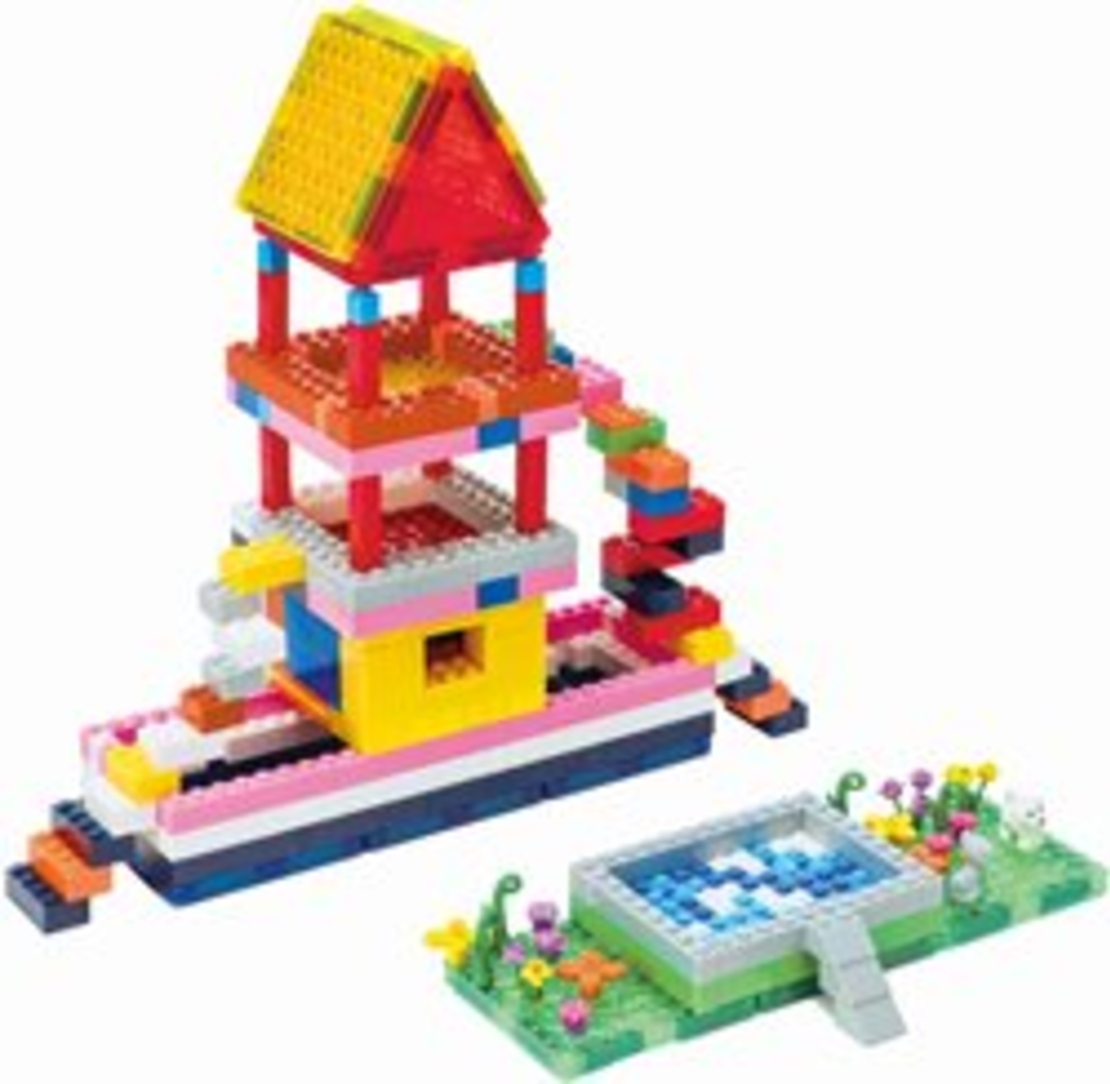 משחק מגנטים משולב עם לגו 508 חלקים PLAYMAGER