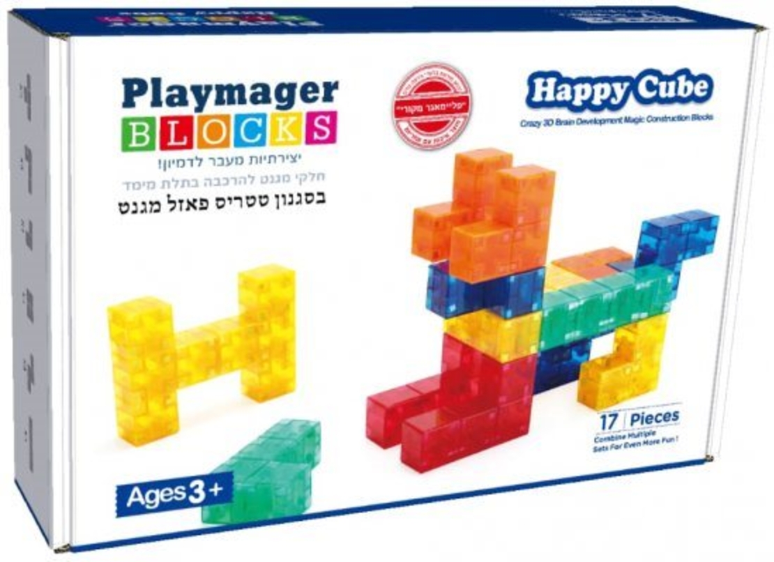 משחק מגנטים טטריס 17 חלקים PLAYMAGER
