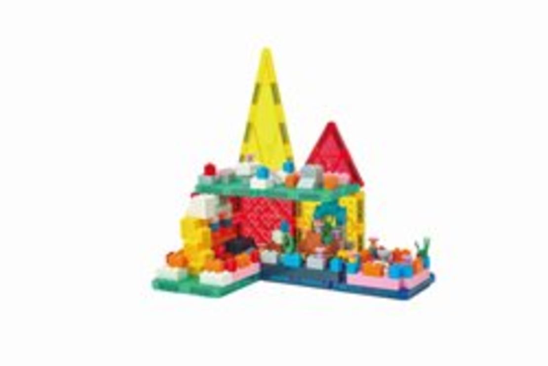 משחק מגנטים משולב עם לגו 190 חלקים PLAYMAGER