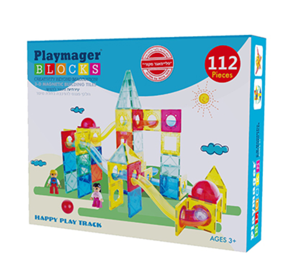 משחק מגנטים לונה פארק 112 חלקים PLAYMAGER