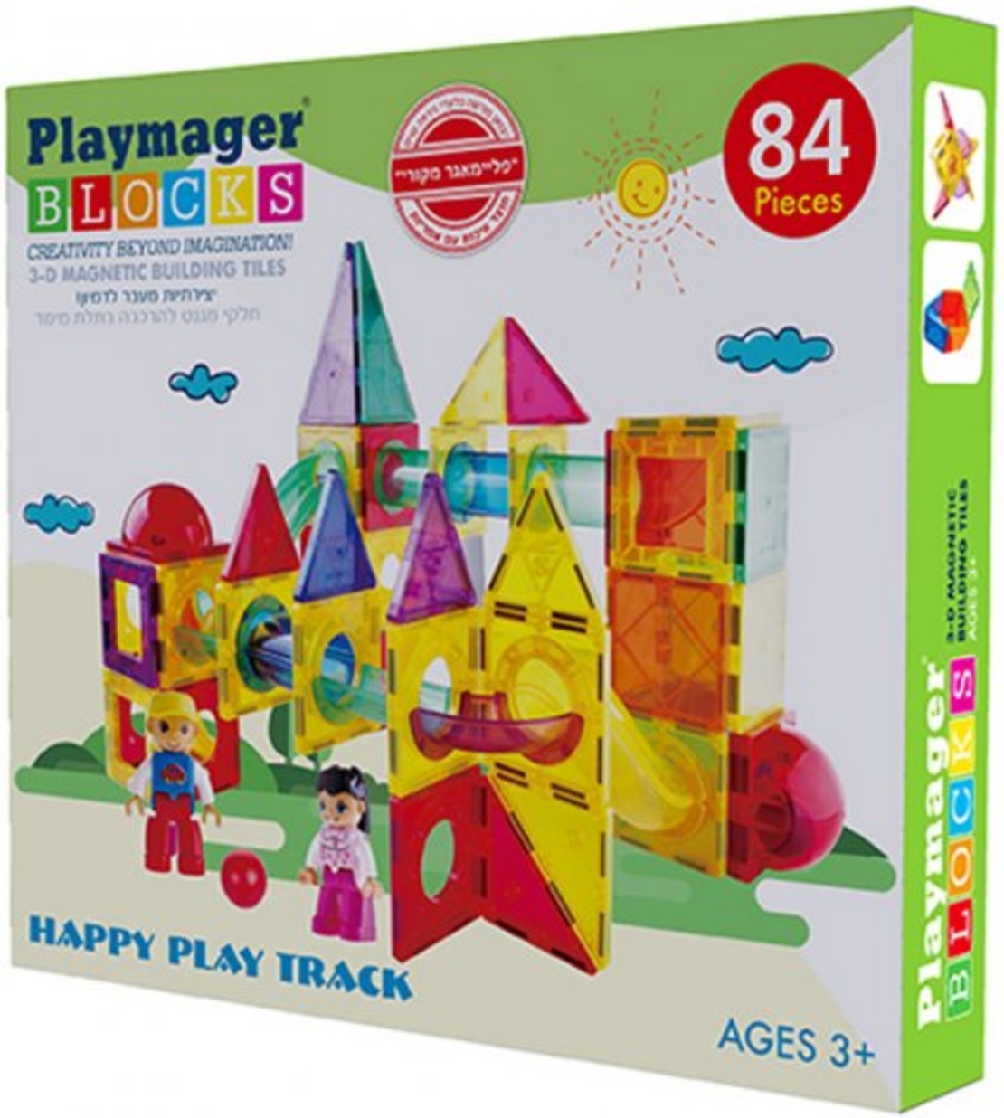 משחק מגנטים לונה פארק 84 חלקים PLAYMAGER