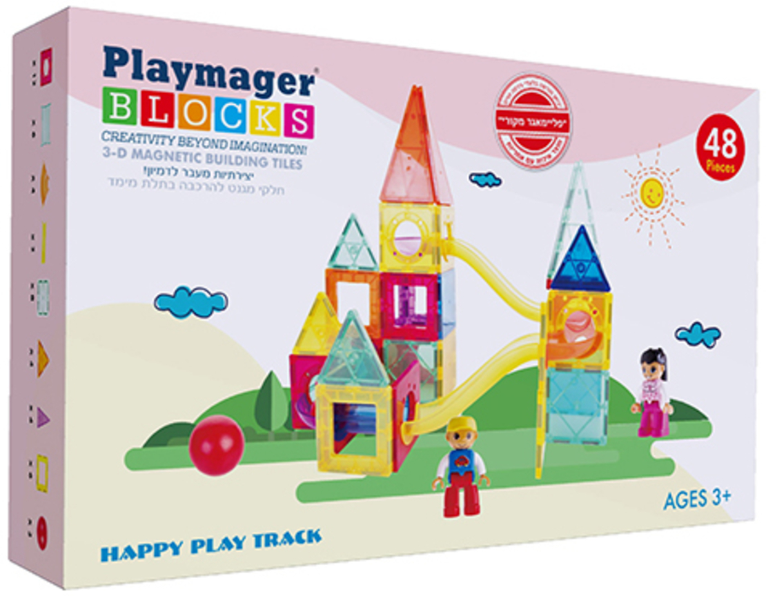 משחק מגנטים לונה פארק 48 חלקים PLAYMAGER