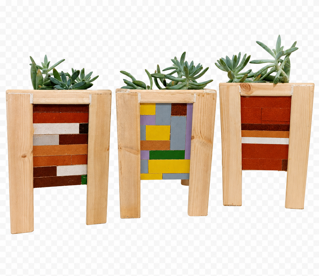 אדנית לעציץ MDF דפנות משתנות