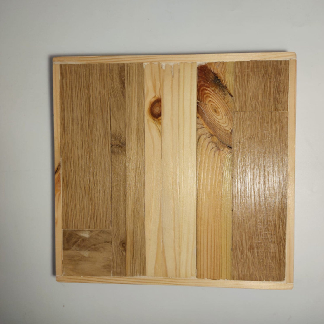 משטח לסירים מעץ פסיפס פסים דגם 1