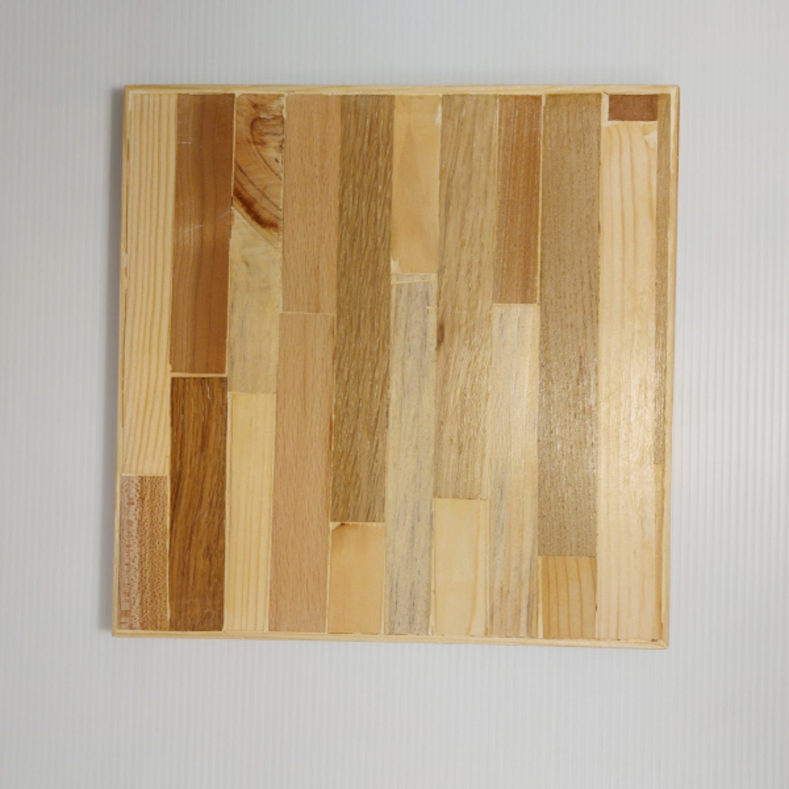 משטח לסירים מעץ פסיפס פסים דגם 3