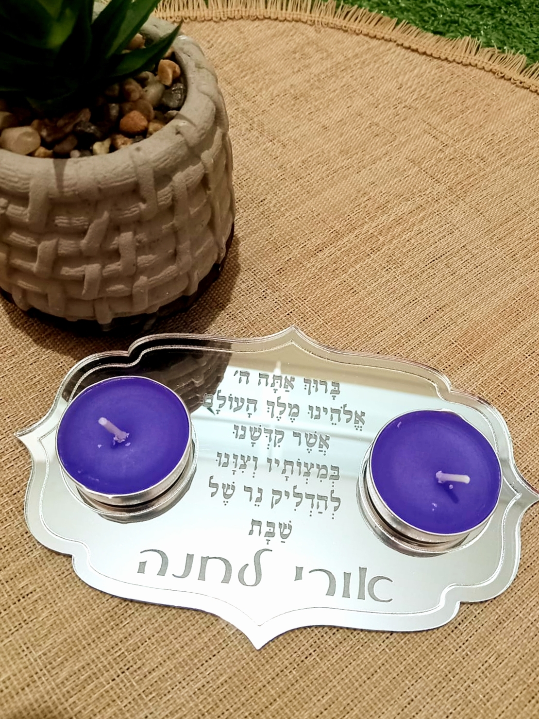 מעמד לנרות דגם מרוקאי