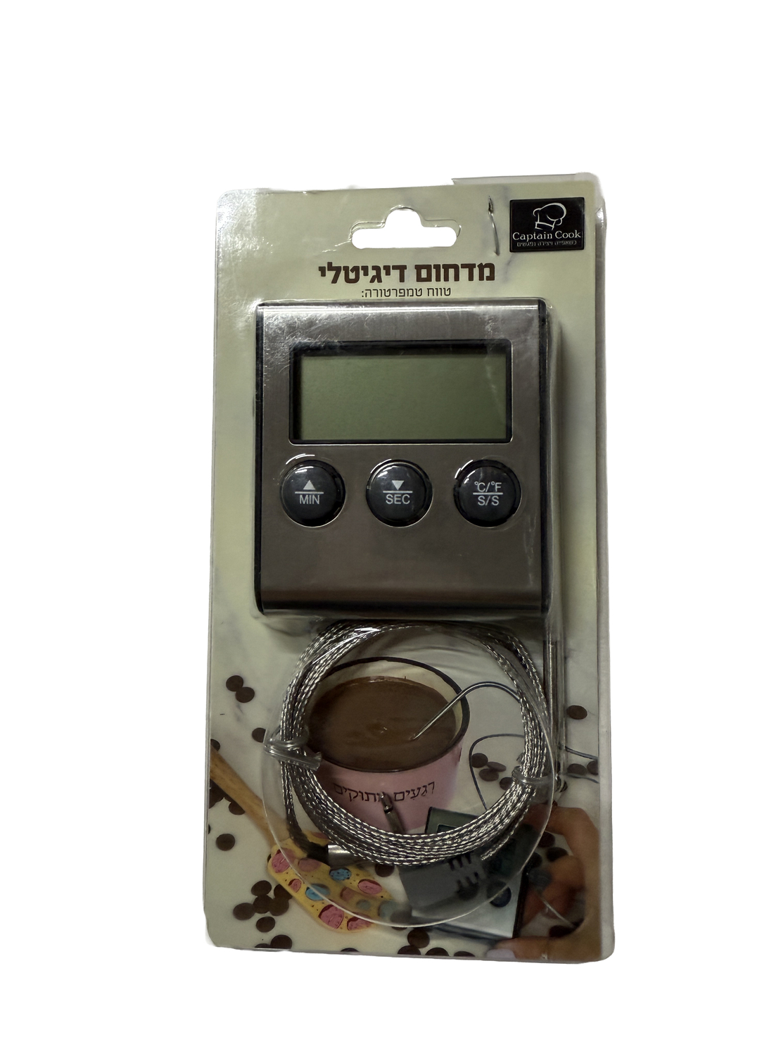 מדחום דיגיטלי עם חוט – Captain Cook