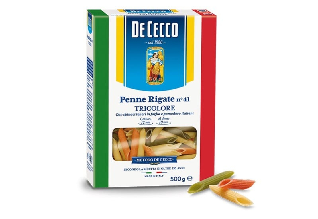 פסטה De Cecco Penne Rigate טריקולור