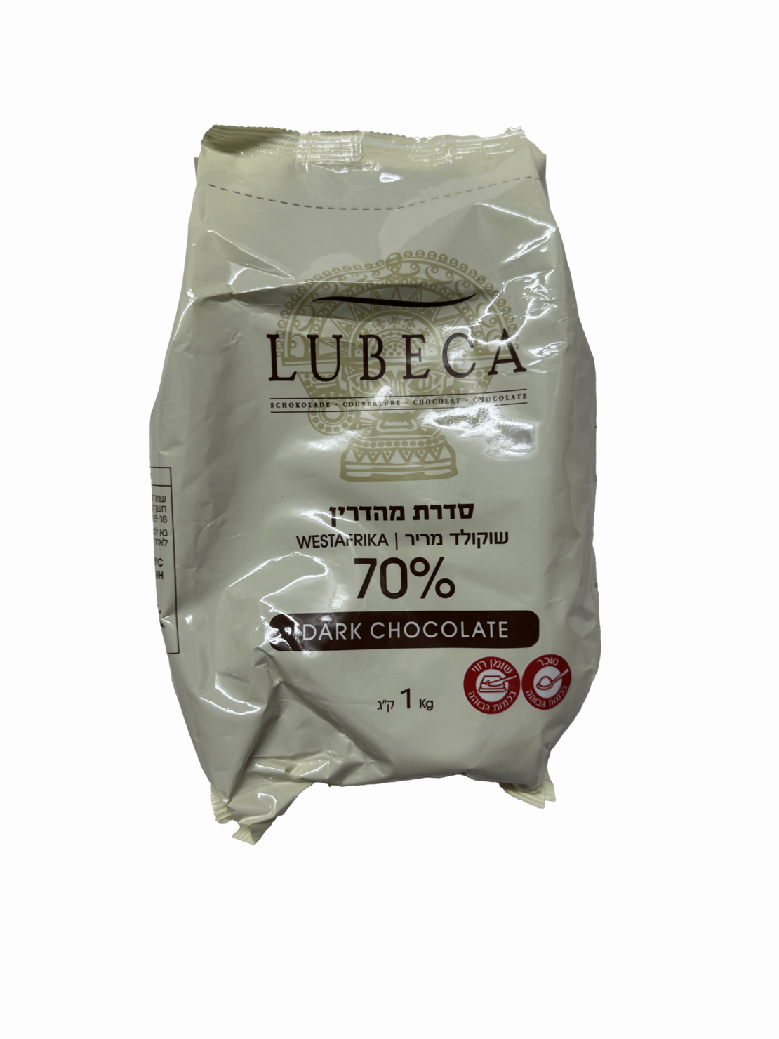 שוקולד מריר 1 ק״ג 70% Lubeca