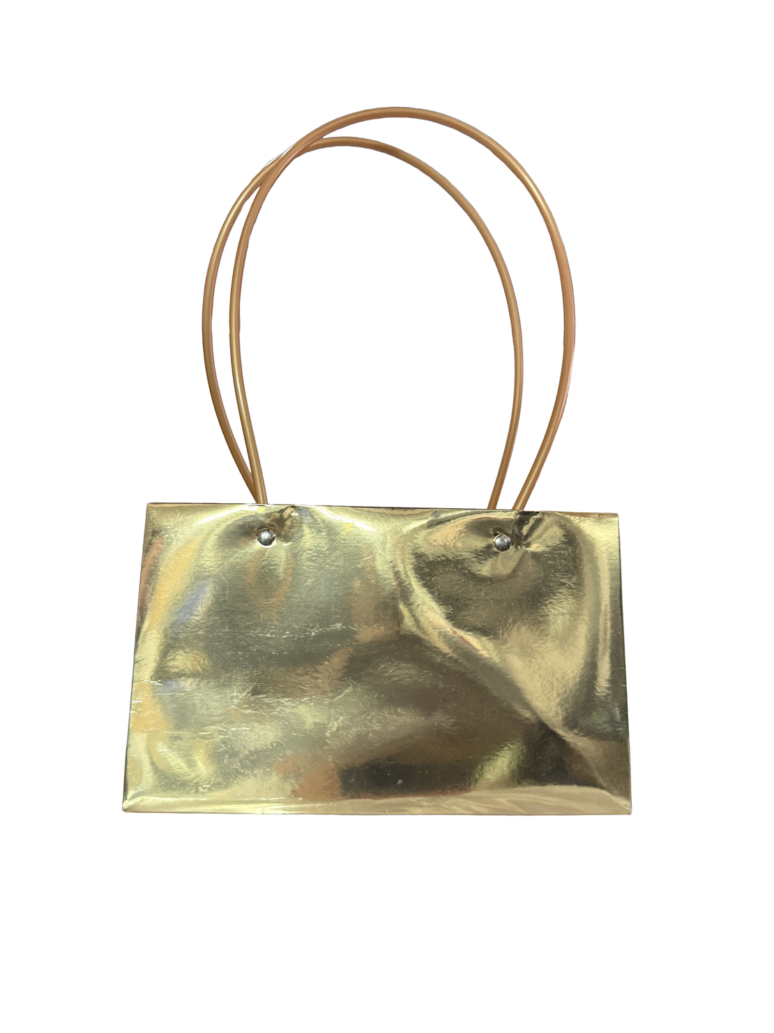 שקית מתנה יוקרתית זהב מטאלי עם ידיות