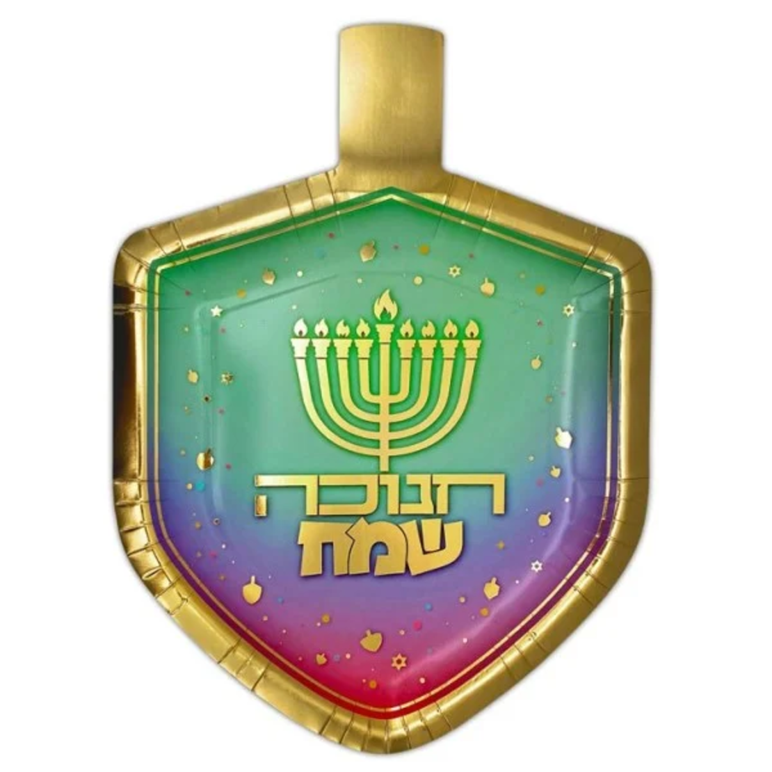צלחת חגיגית לחנוכה – חנוכה שמח 10 יחידות