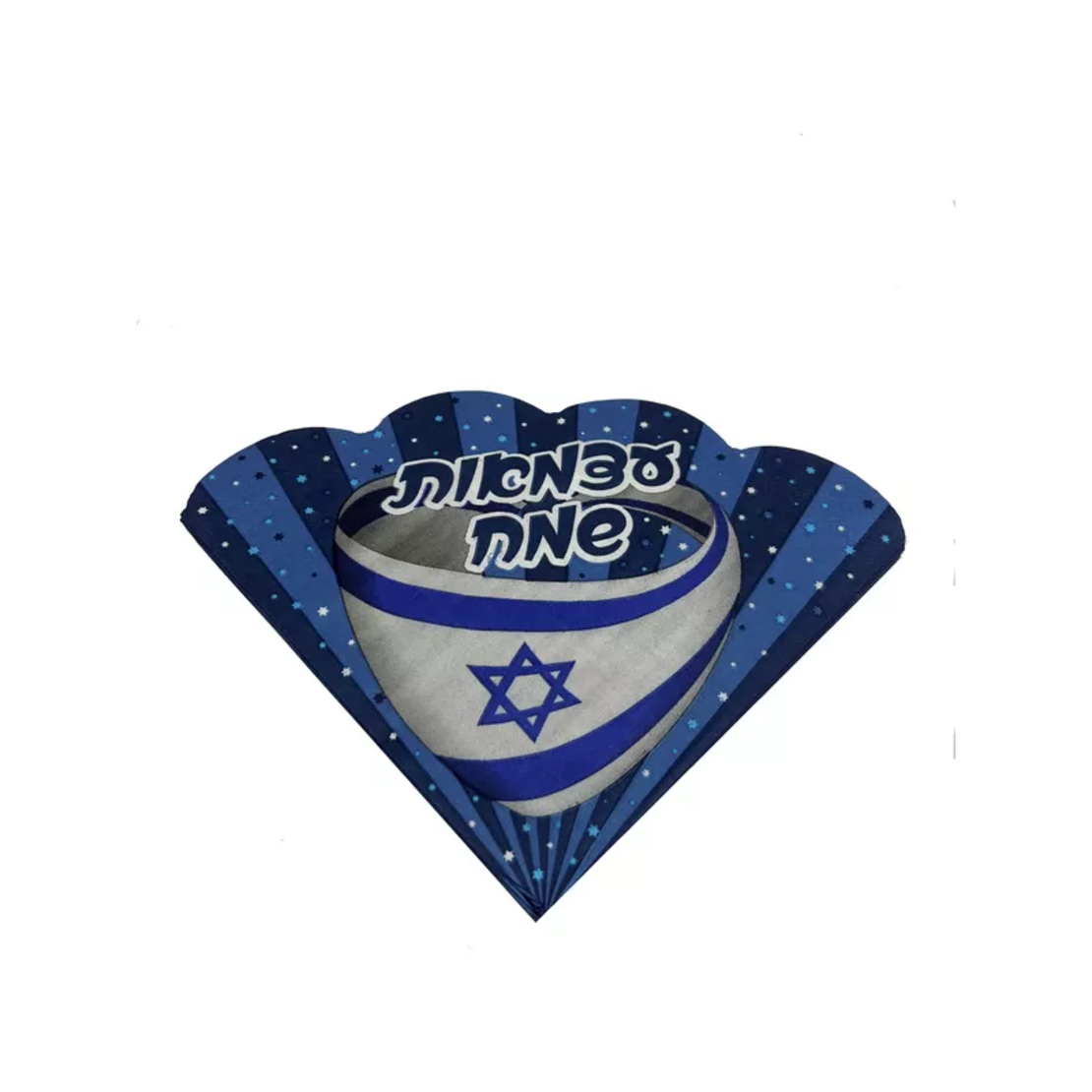 חבילת 20 מפיות נייר צורת פרח – דגל ישראל ליום העצמאות