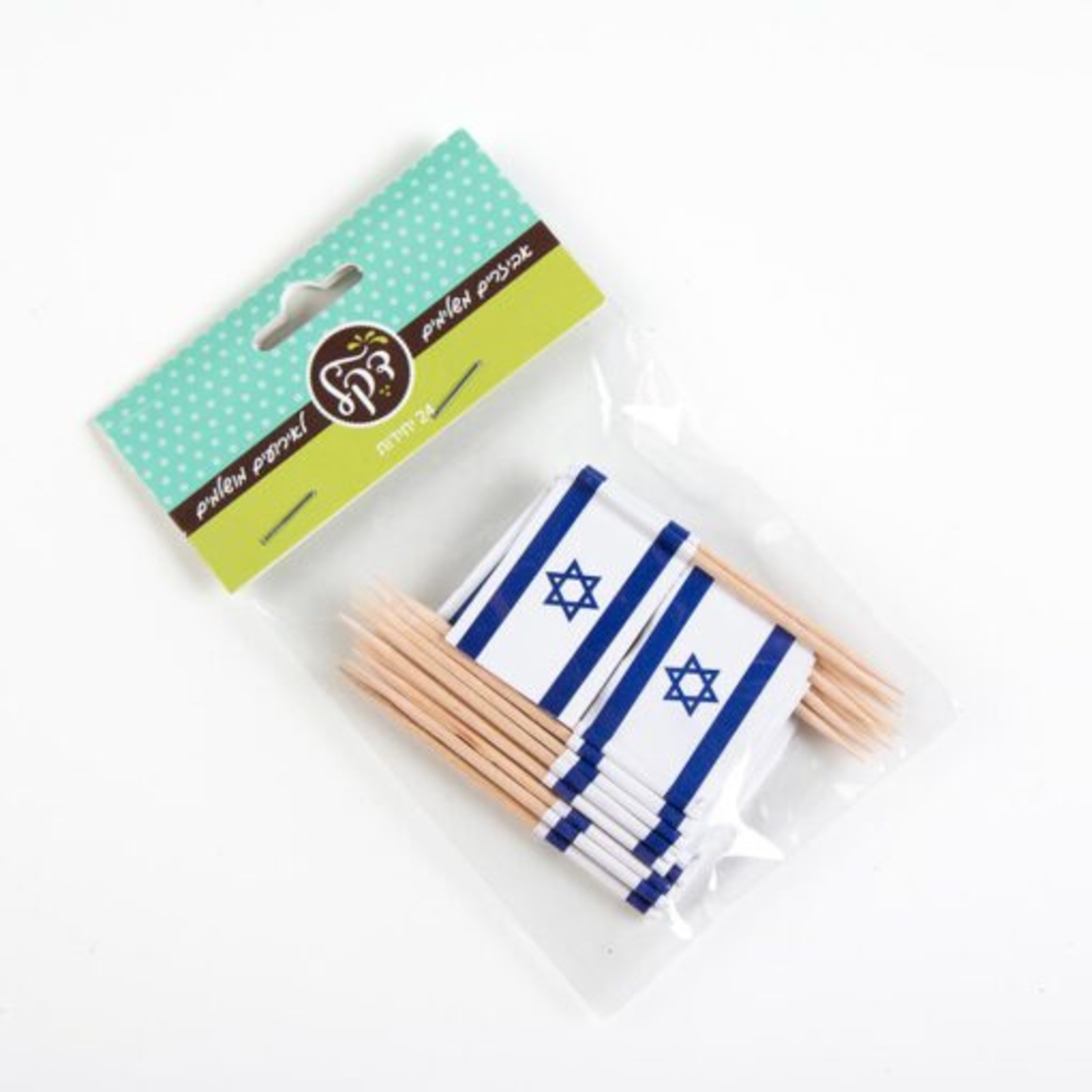 חבילת 24 דיגלונים לקאפקייקס – דגל ישראל ליום העצמאות
