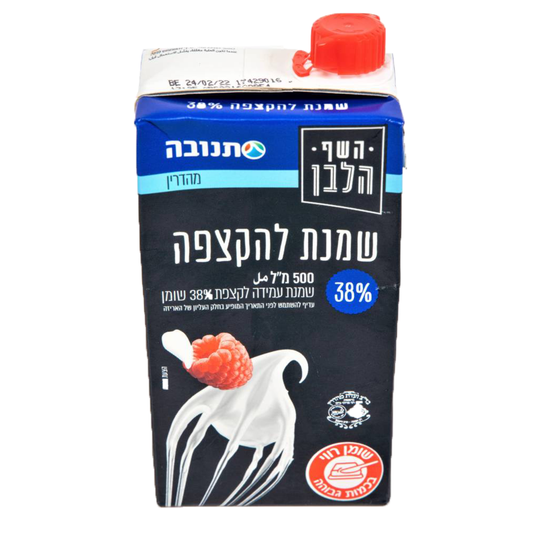 שמנת להקצפה 38% 500 מל'