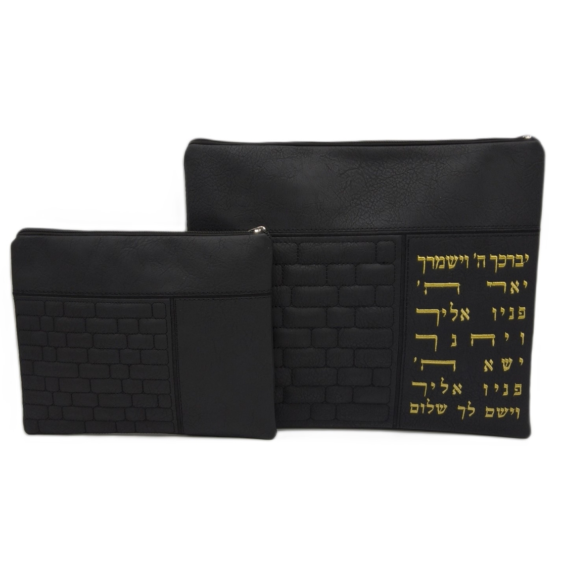 סט תיקים לטלית ולתפילין דגם כותל שחור   - דגם 275