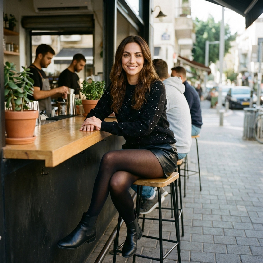 סוודר שחור נינה