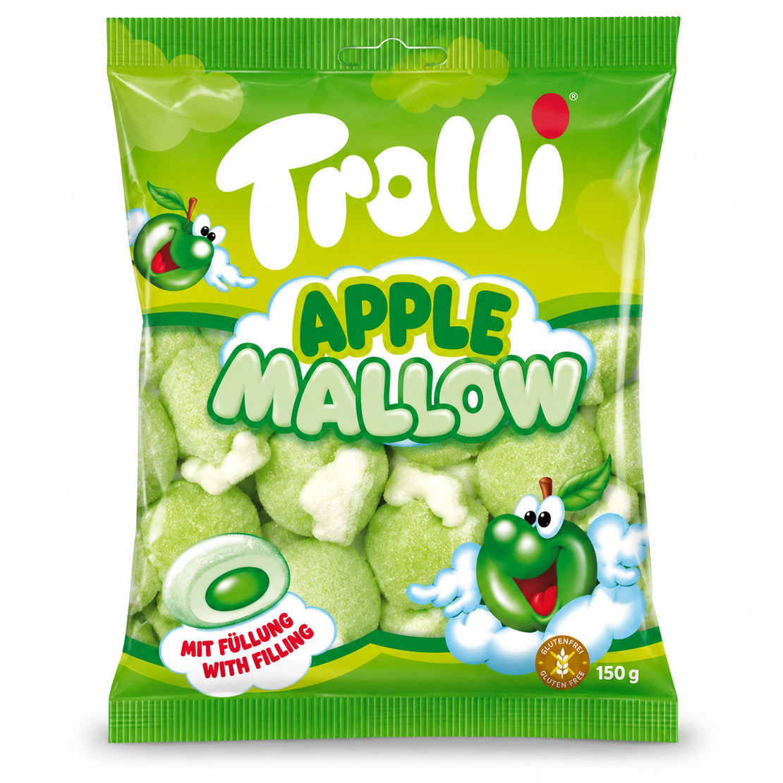 טרולי ממתקי מרשמלו עם מילוי בטעם תפוח