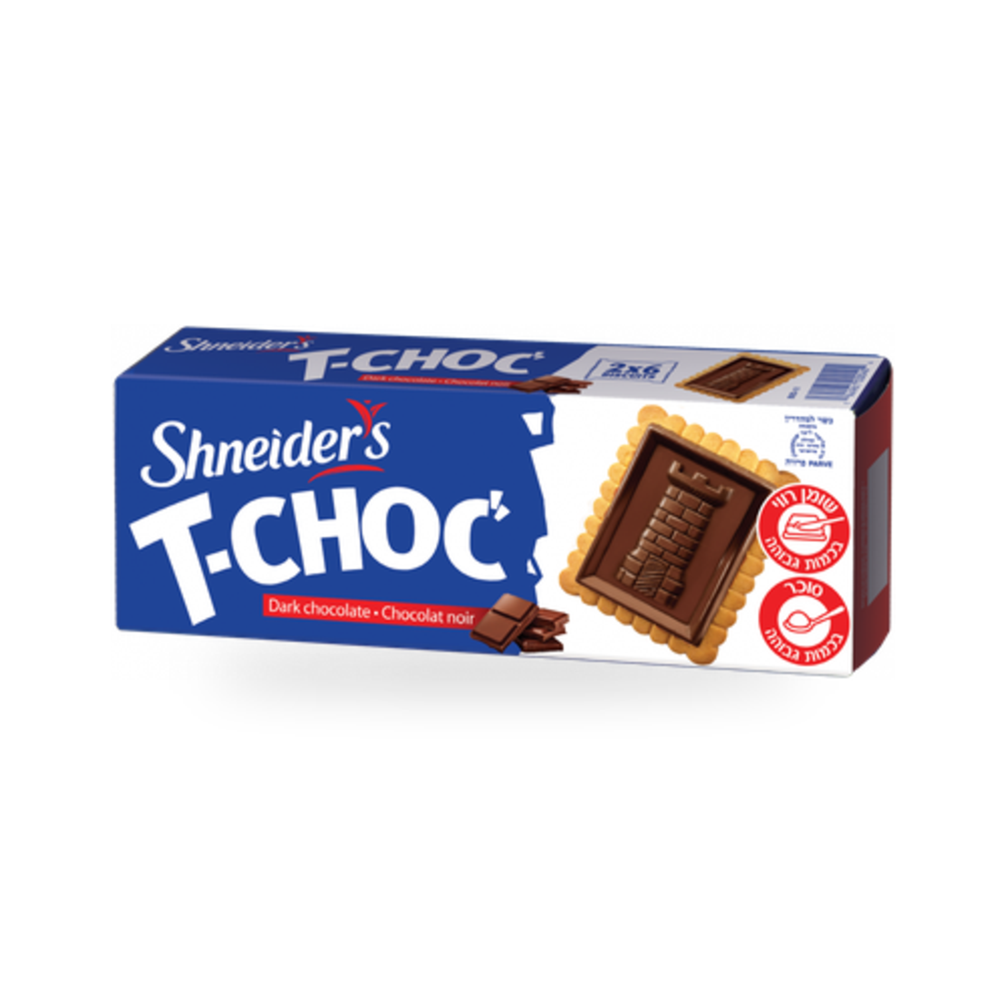 Shneiders T-CHOC עוגיות עם שוקולד מריר