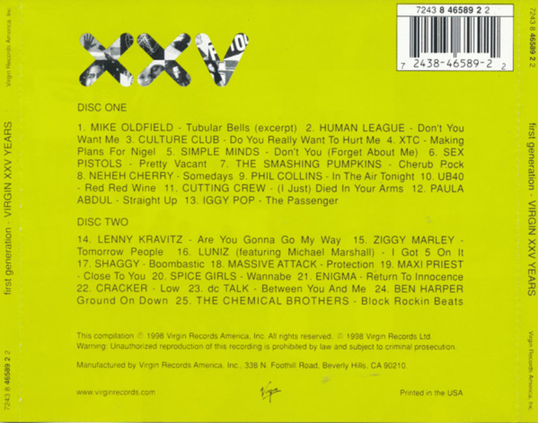 First Generation - Virgin XXV Years