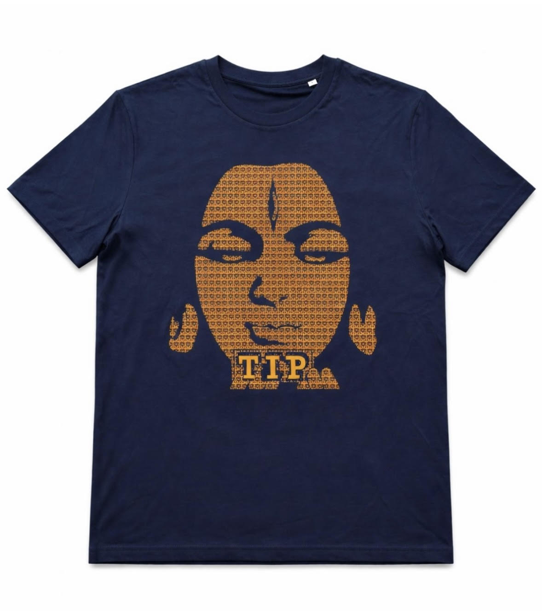 חולצת טי- navy with neon orange ACID SHIVA t-shirt