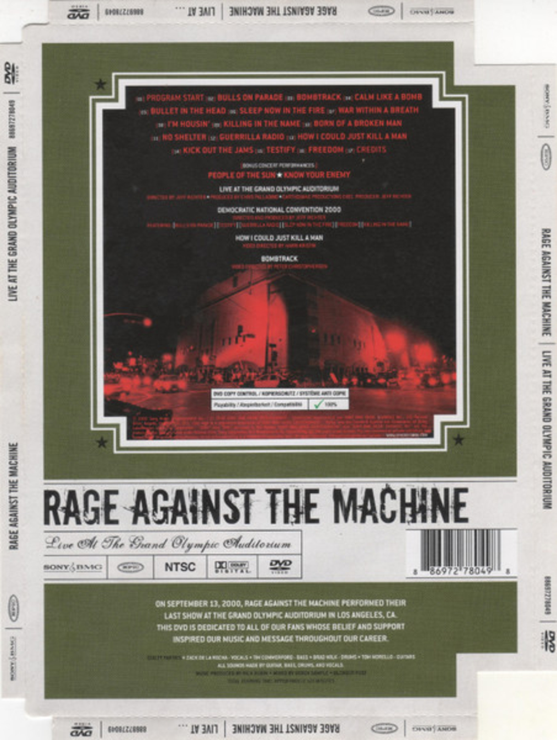 Rage Against The Machine – Live At The Grand Olympic Auditorium DVD