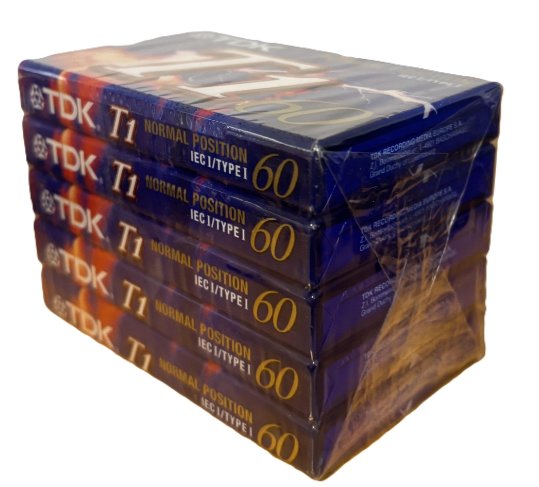 מארז 5 קלטות TDK T1/60