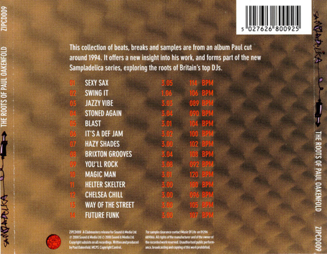 Paul Oakenfold – Sampladelica - The Roots Of Paul Oakenfold