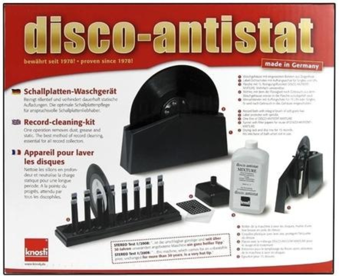 מכונה לניקוי תקליטים Disco antistat כולל נוזל ניקוי