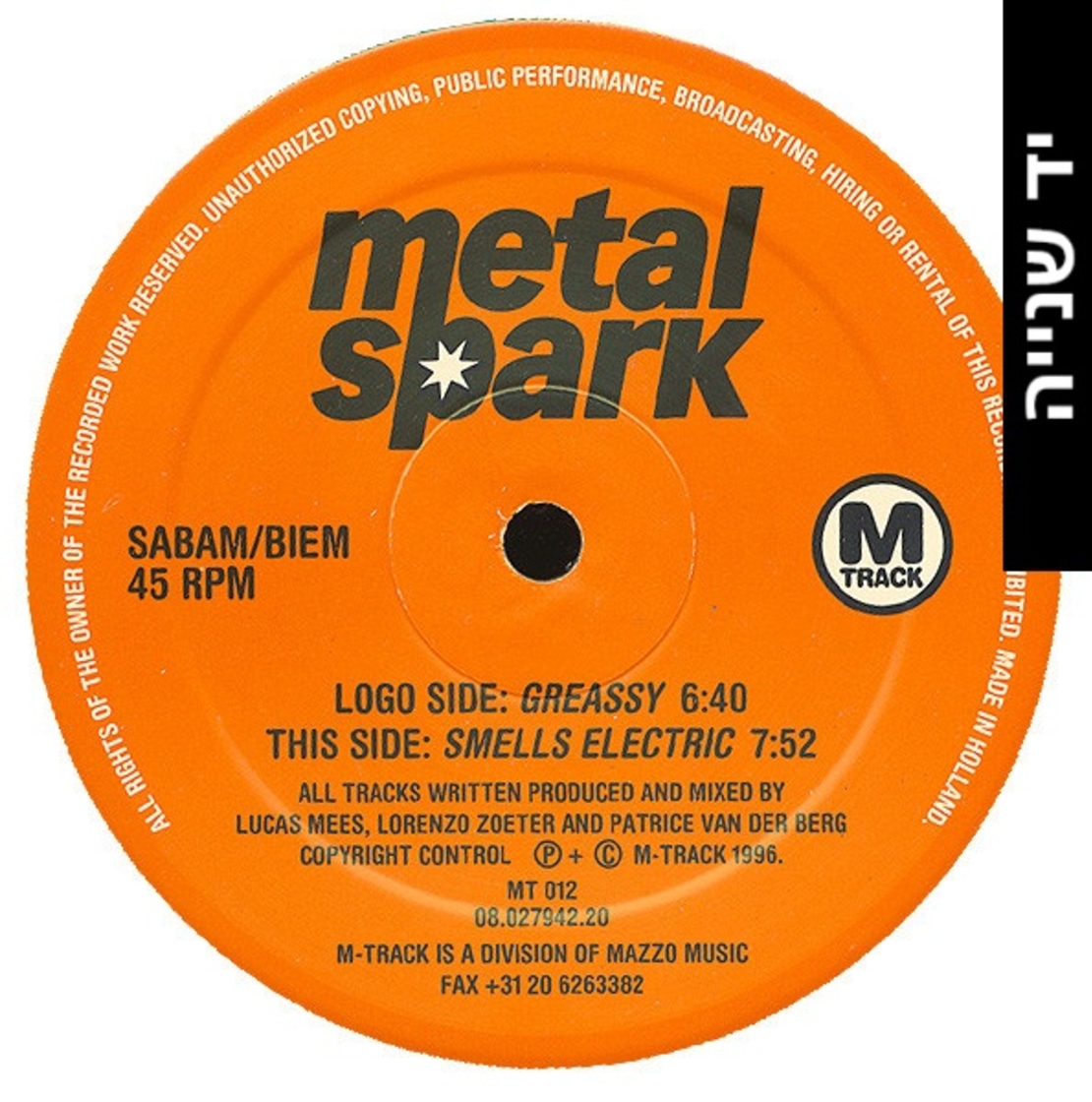 Metal Spark – Greassy / Smells Electric