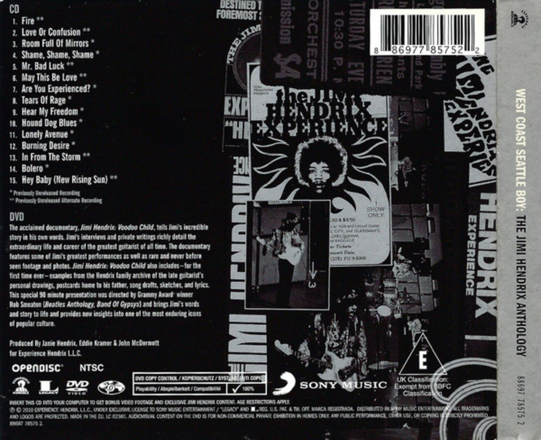 Jimi Hendrix – West Coast Seattle Boy: The Jimi Hendrix Anthology CD+DVD