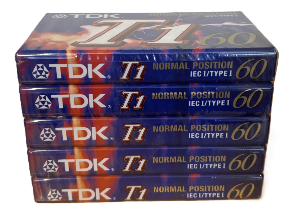 מארז 5 קלטות TDK T1/60