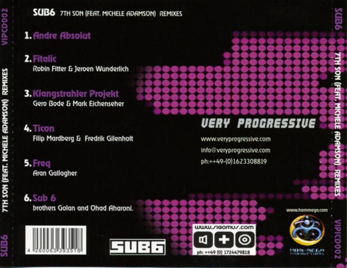 Sub6 Feat. Michele Adamson – 7th Son (Remixes)