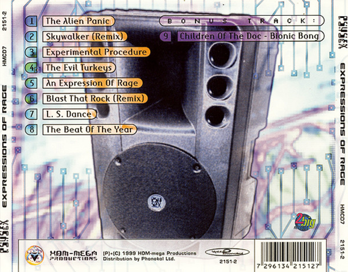 Psysex – Expressions Of Rage CD