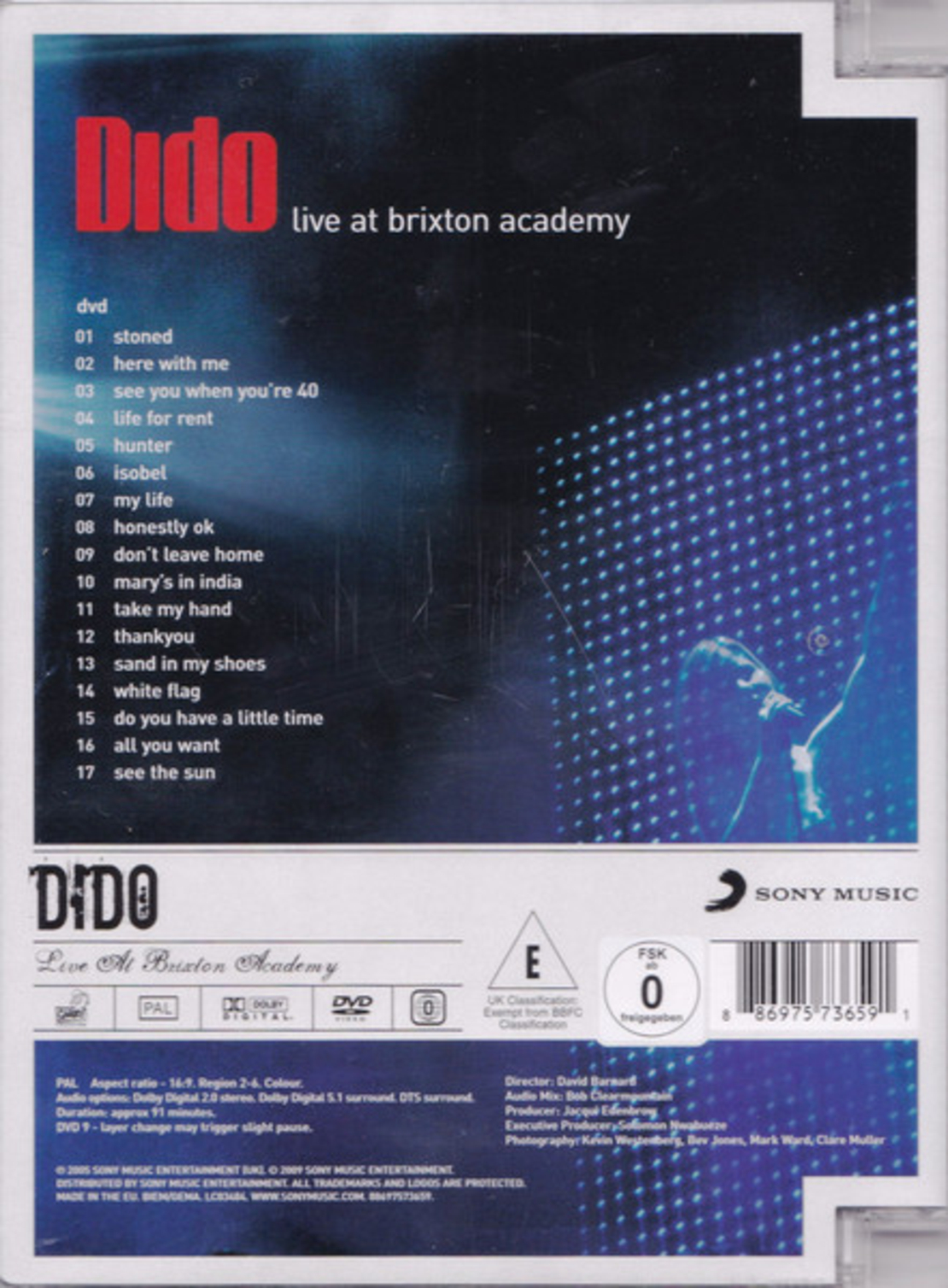 Dido – Live At Brixton Academy DVD