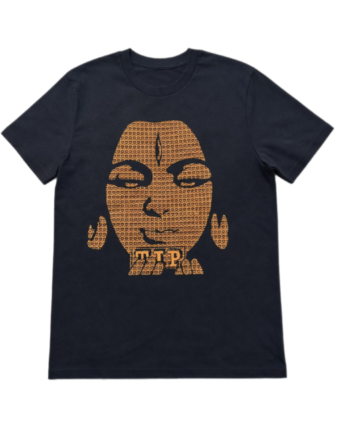 חולצת טי- black with neon orange ACID SHIVA t-shirt