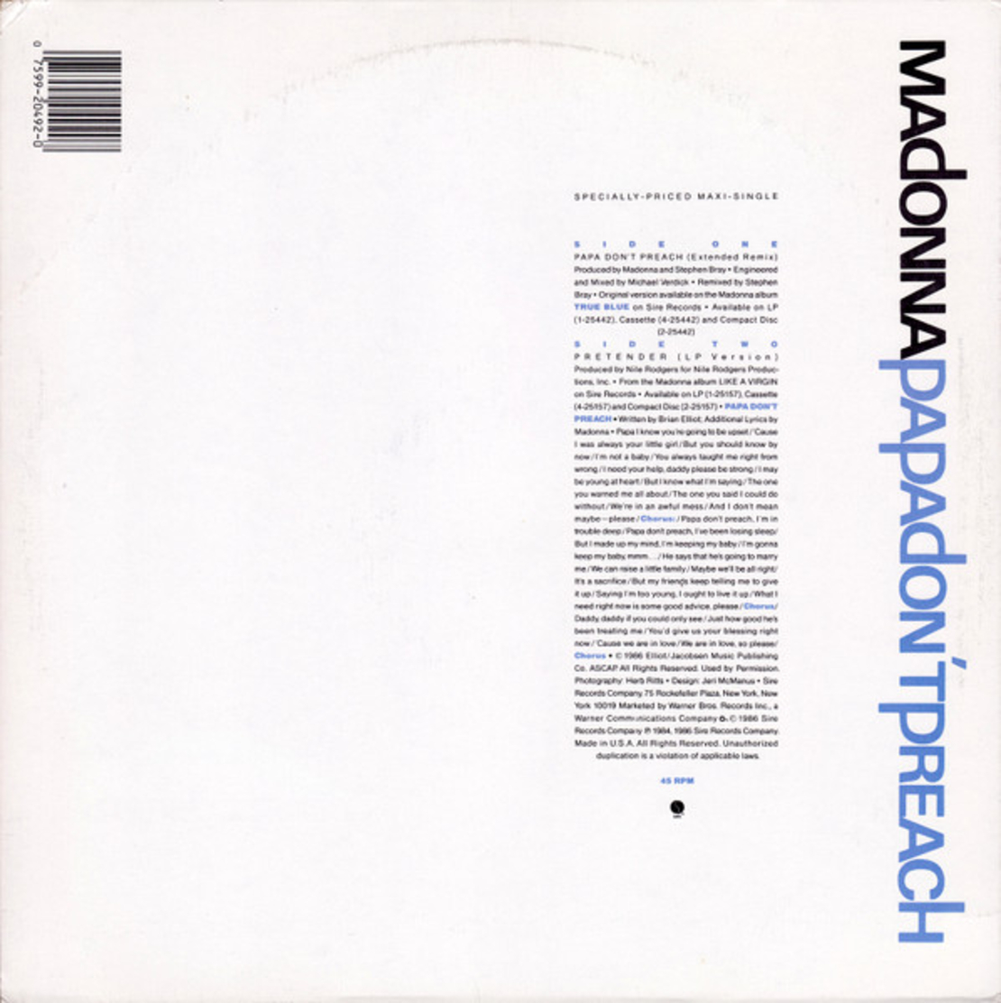Madonna – Papa Don't Preach