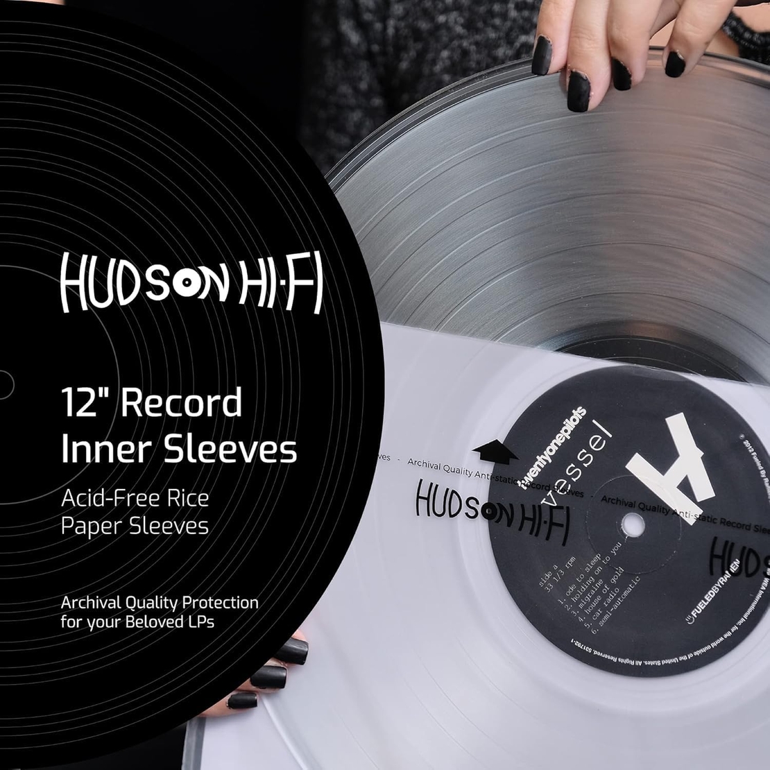 ניילונים פנימיים אנטי סטטיים Hudson Hi-Fi- מארז 100 יחידות