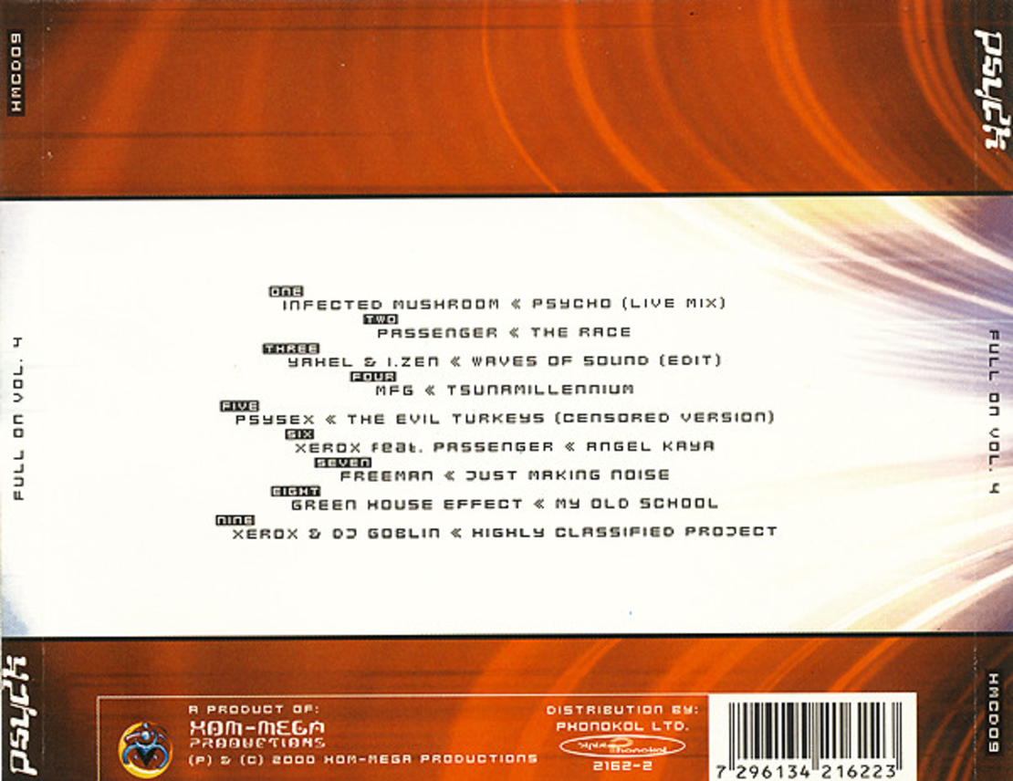 Full On Volume 4 - Psy2K CD