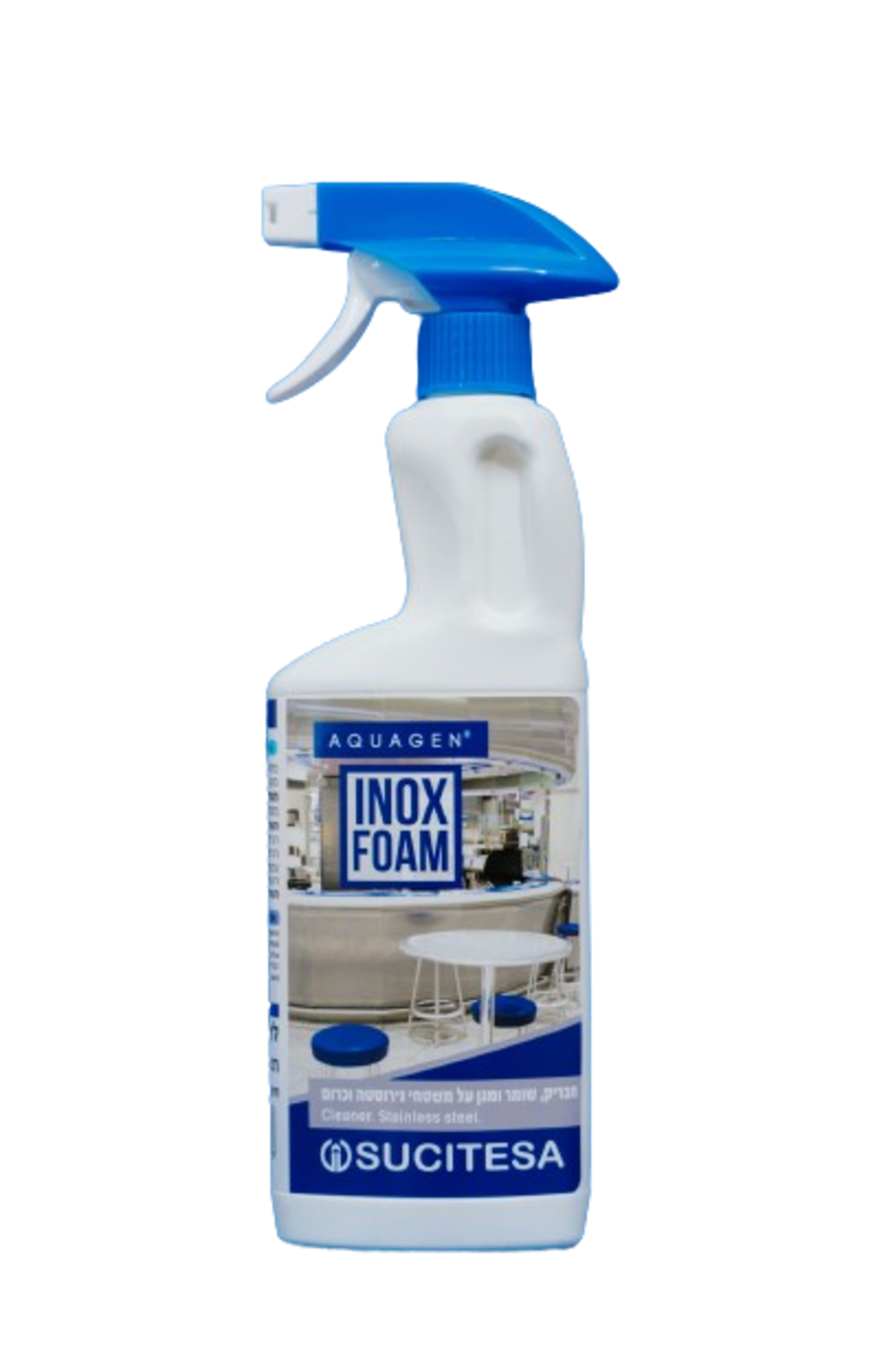 AQUAGEN INOX FOAM – חומר לניקוי משטחי נירוסטה וכרום