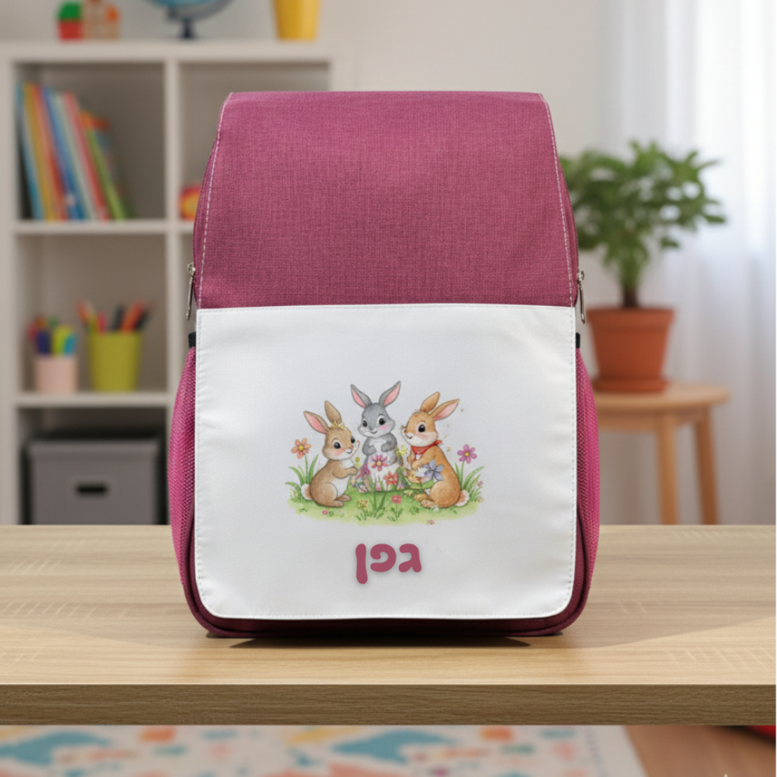 תיק גב לילד - בד קטיוני